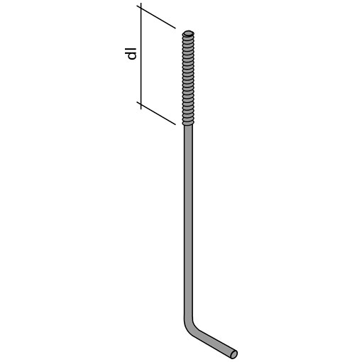 Muurplaat-anker M12 500X 50 verzinkt